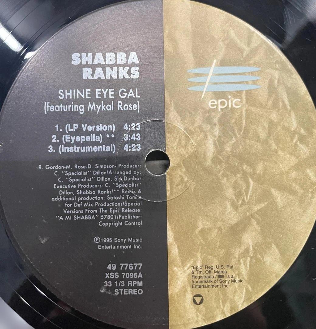 Shabba Ranks - Shine Eye Gal (feat. Mykal Rose) 12" Vinyl 1995 US Pressing