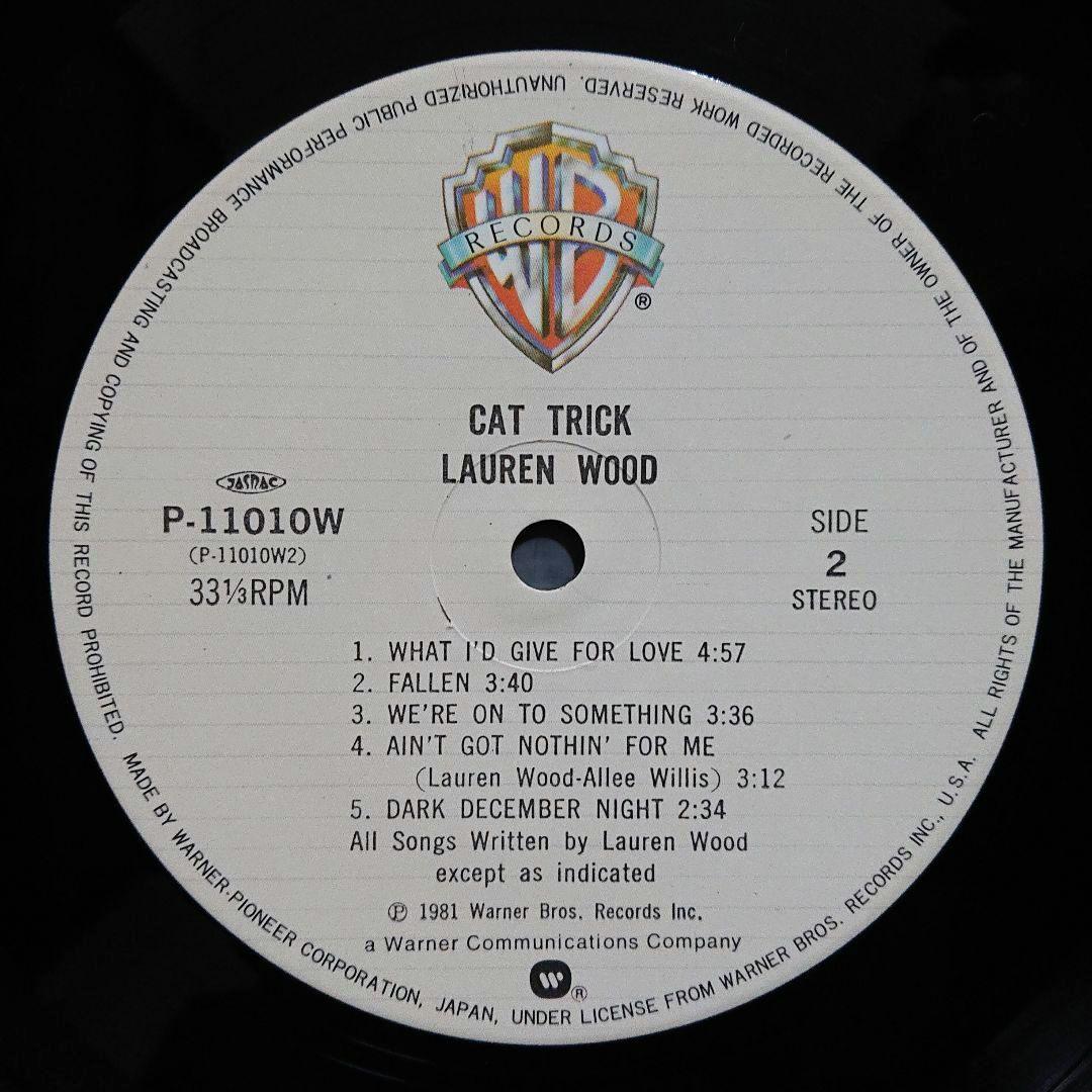 Lauren Wood - Cat Trick LP Japan 1981 Pressing Vinyl Record with Obi & Insert