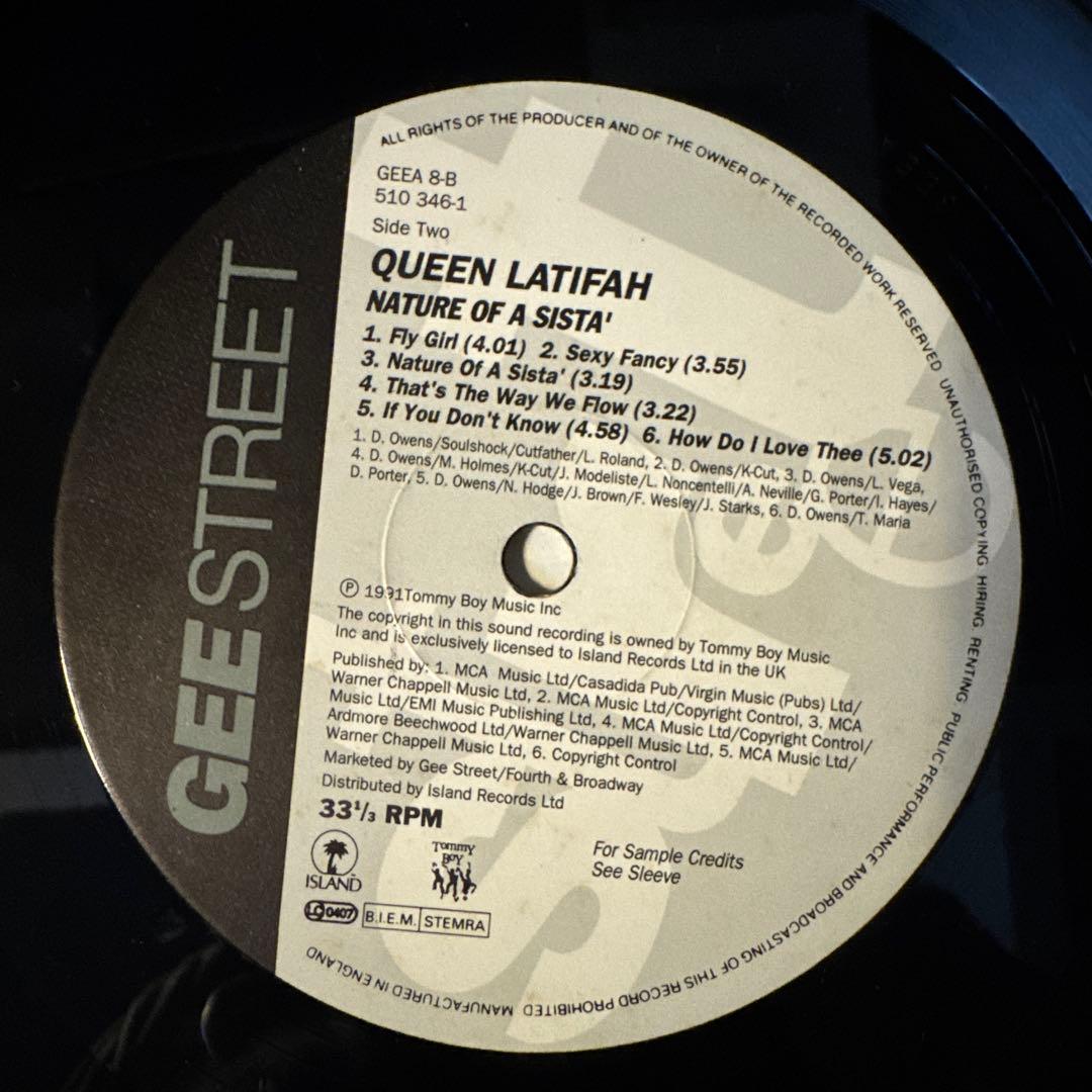 Queen Latifah - Nature Of A Sista' Vinyl LP 1991 Gee Street UK Pressing Hip Hop