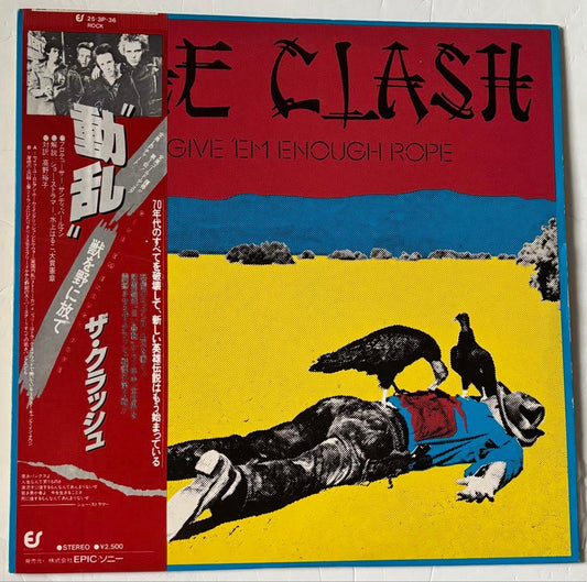 The Clash Give 'Em Enough Rope LP Japan Original Pressing w/ Obi & Liner Notes