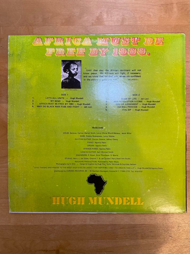 Hugh Mundell Africa Must Be Free By 1983 Vinyl LP Message Records Roots Reggae