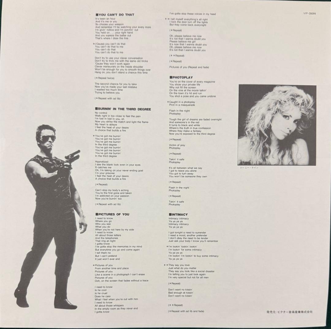 The Terminator Soundtrack Japan Vinyl LP Record w/ Obi Brad Fiedel Rare