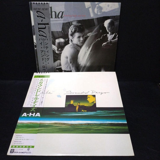 A-HA Scoundrel Days Vinyl LP Japan Pressing with Obi Strip & Insert 1986
