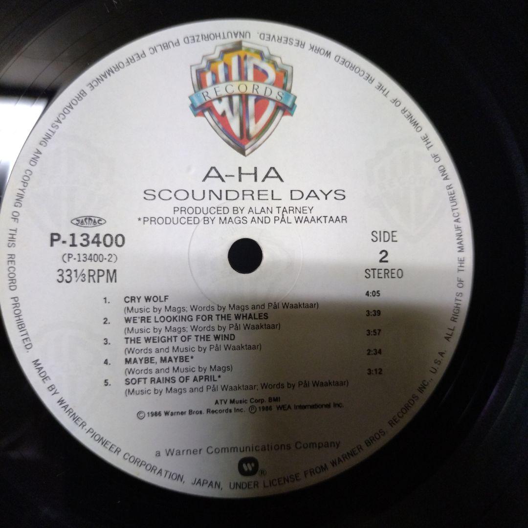 A-HA Scoundrel Days Vinyl LP Japan Pressing with Obi Strip & Insert 1986