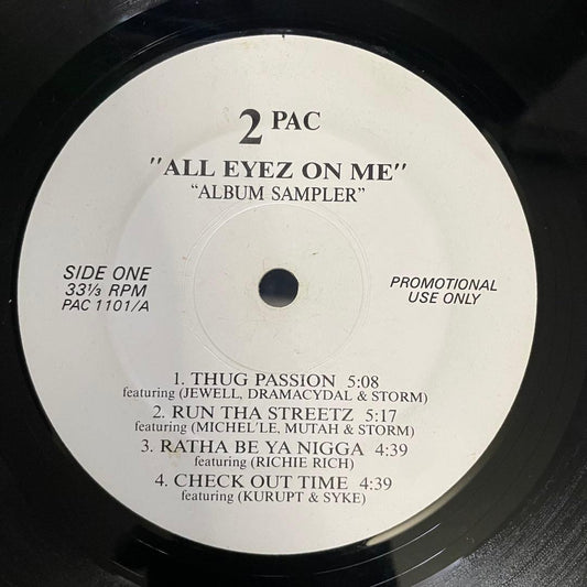 2PAC All Eyez On Me Album Sampler Vinyl 12-inch Promo Hip Hop Record