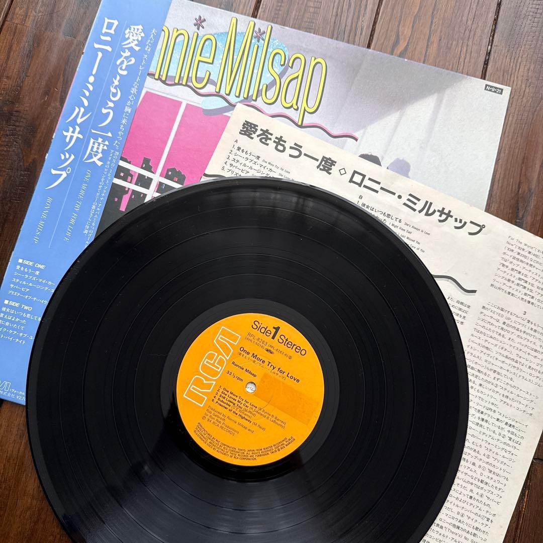 Ronnie Milsap - One More Try For Love Japan LP Vinyl Record with Obi & Insert