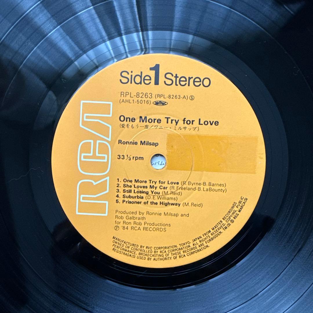 Ronnie Milsap - One More Try For Love Japan LP Vinyl Record with Obi & Insert