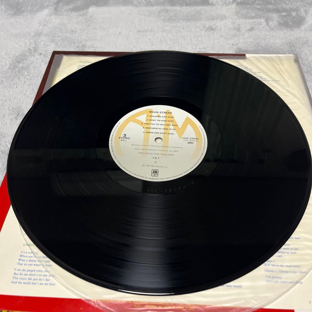 Y&T Mean Streak LP 1983 Japan Original Pressing Vinyl Record A&M Records