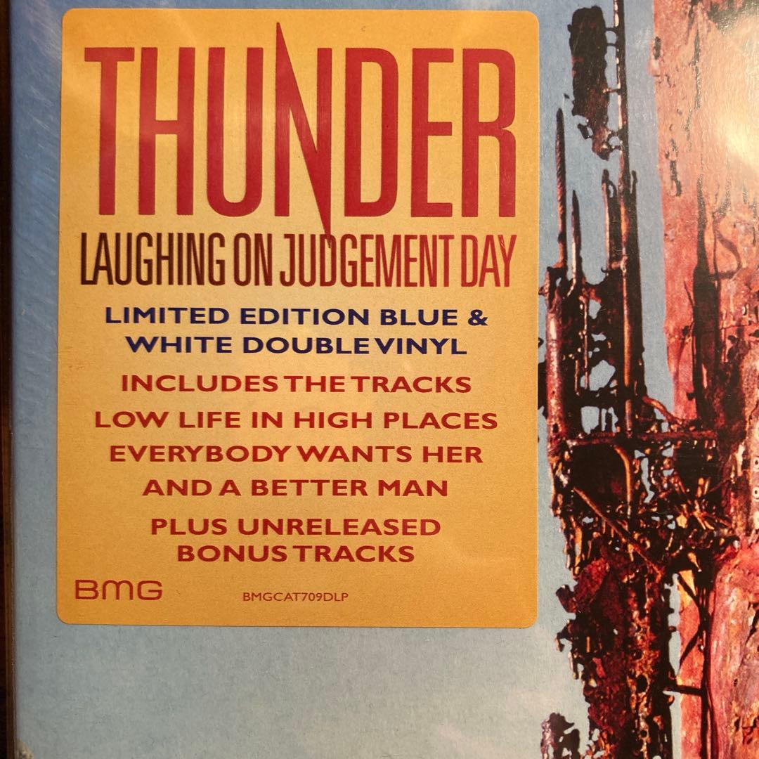 Thunder - Laughing On Judgement Day 2LP Blue & White Vinyl Limited Edition BMG