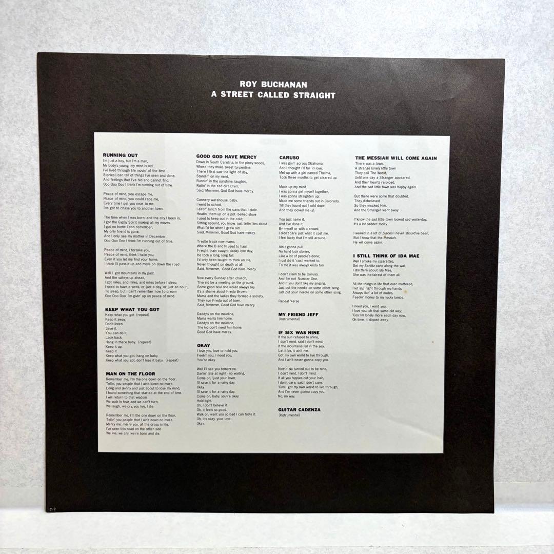 Roy Buchanan - A Street Called Straight Vinyl LP Japan Polydor MPF 1006 Blues Ro