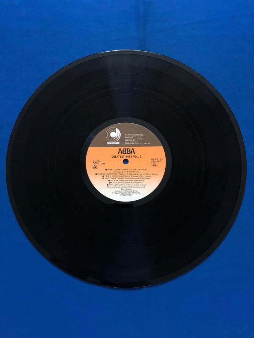 ABBA Greatest Hits Vol. 2 Vinyl LP Japan Discomate DSP-5133 w/ Obi Insert