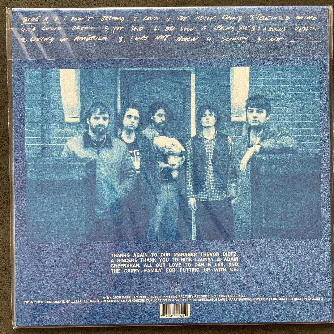 Fontaines D.C. - A Hero's Death LP Limited Blue Stormy Colored Vinyl