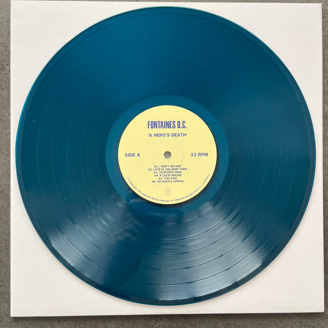 Fontaines D.C. - A Hero's Death LP Limited Blue Stormy Colored Vinyl