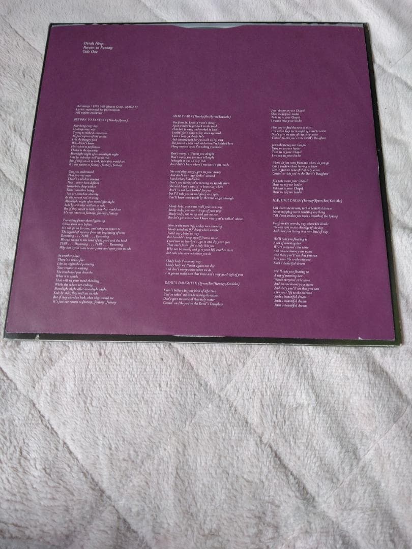 Uriah Heep - Return To Fantasy Vinyl LP 1975 USA Pressing John Wetton Rock