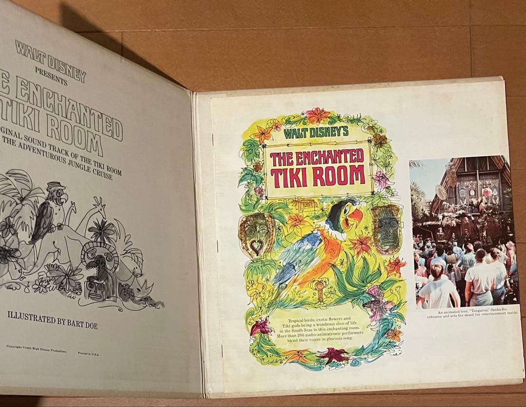 Walt Disney's The Enchanted Tiki Room LP Original 1968 Disneyland Soundtrack Boo