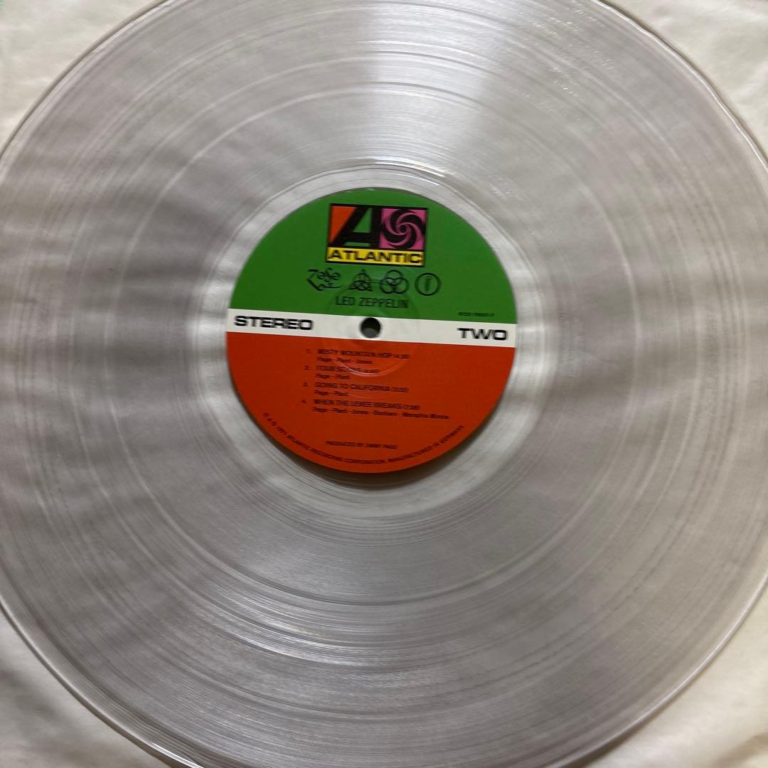 Led Zeppelin IV Crystal-Clear Vinyl LP Germany Pressing