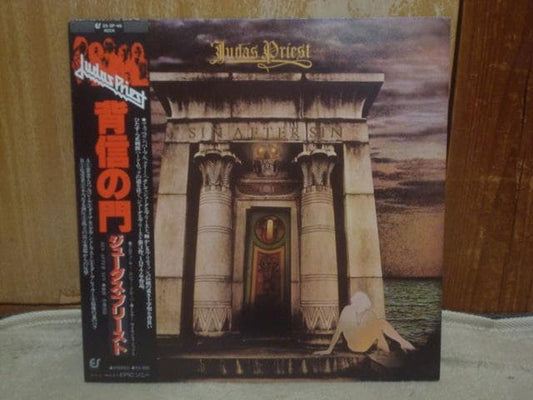 Judas Priest - Sin After Sin LP Japan 1977 Epic 25-3P-46 with Obi & Insert