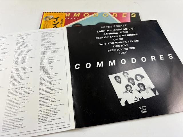 COMMODORES In The Pocket LP Vinyl Record Japan Pressing with OBI & Liner Notes