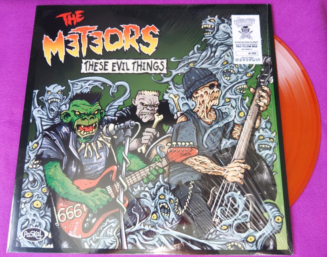 The Meteors - These Evil Things LP Limited Color Vinyl 300 Copies Psychobilly