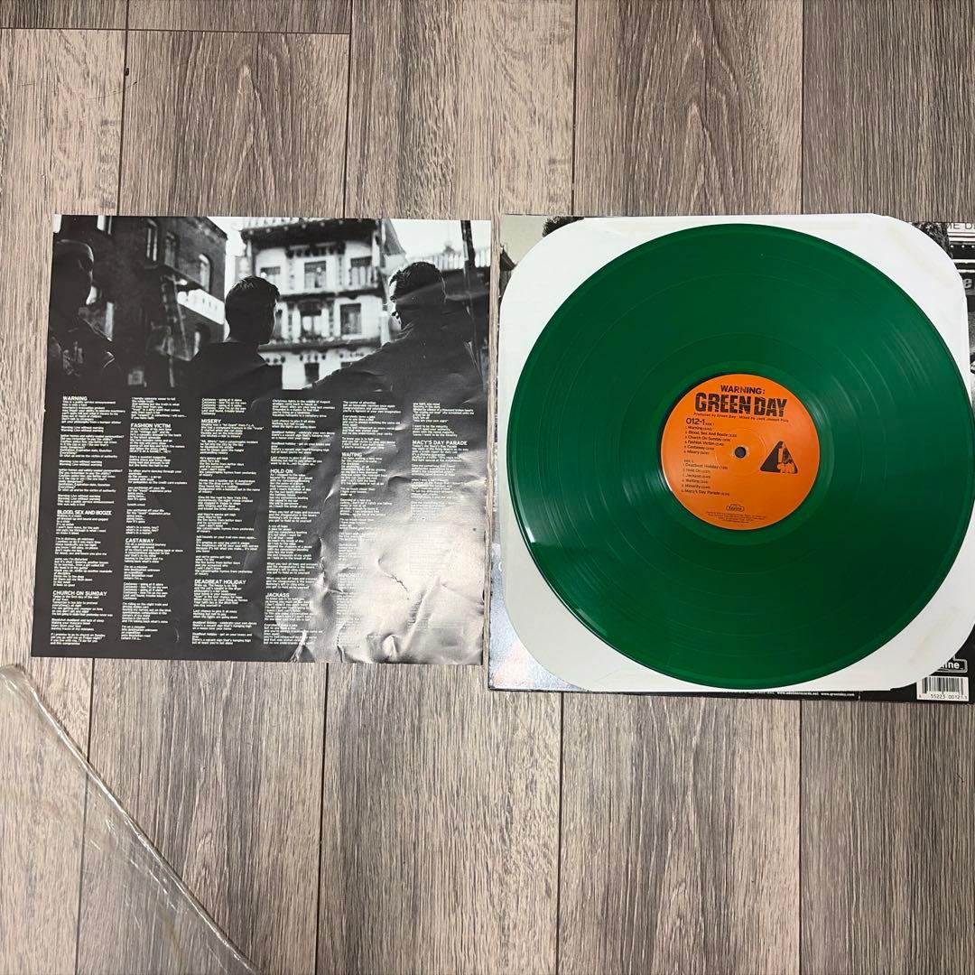Green Day - Warning Vinyl LP, Limited Edition Green Vinyl, Adeline Records