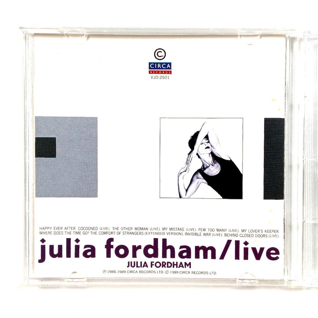 Julia Fordham Live CD Japan Press with OBI VJD-2501 1989 Pop Singer
