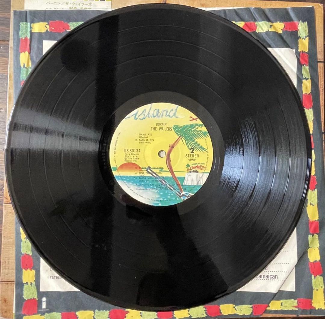 The Wailers Burnin' LP Japan 1973 Original First Press w/ Obi Bob Marley Reggae