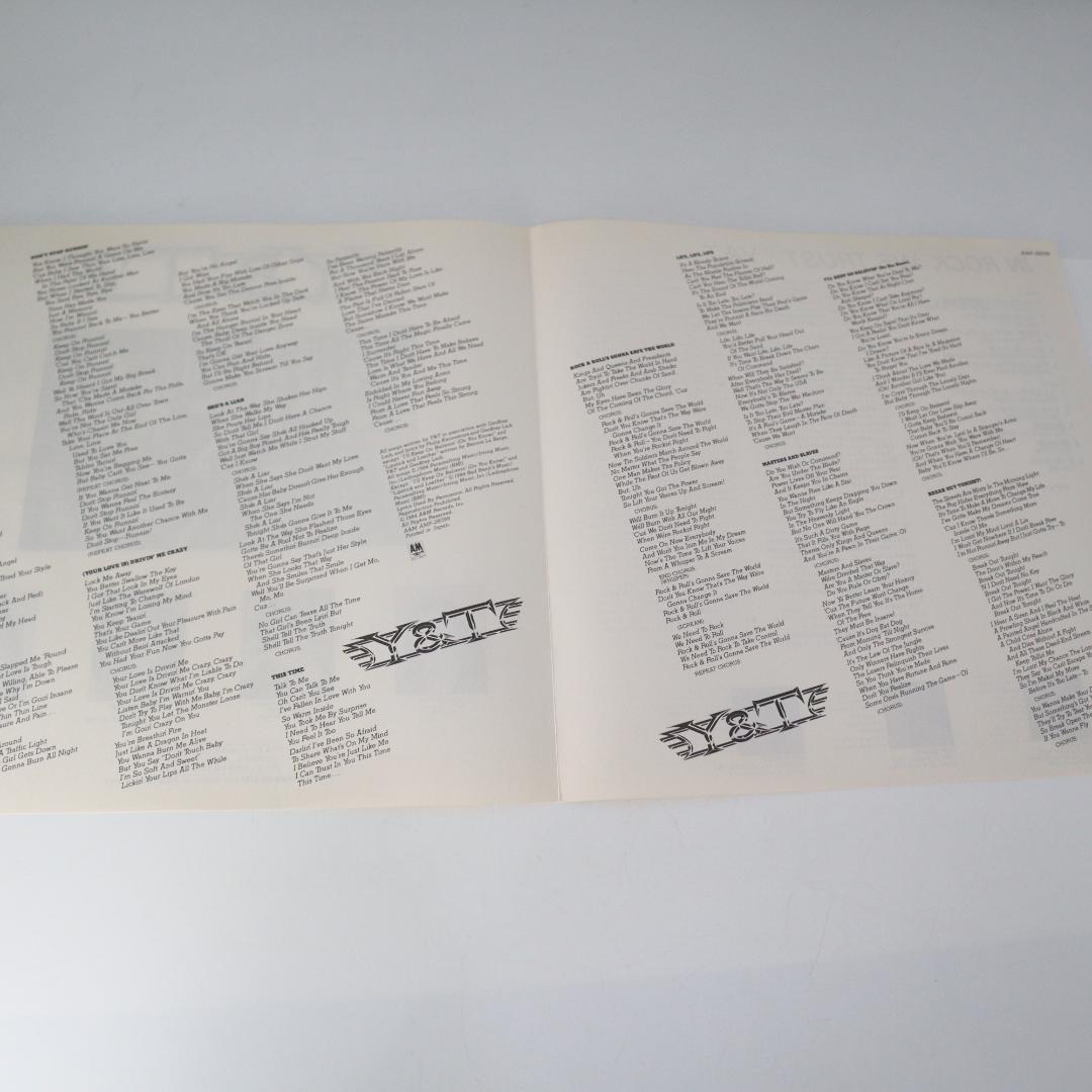 Y&T In Rock We Trust Vinyl LP Japan AMP-28099 w/ Obi Hard Rock