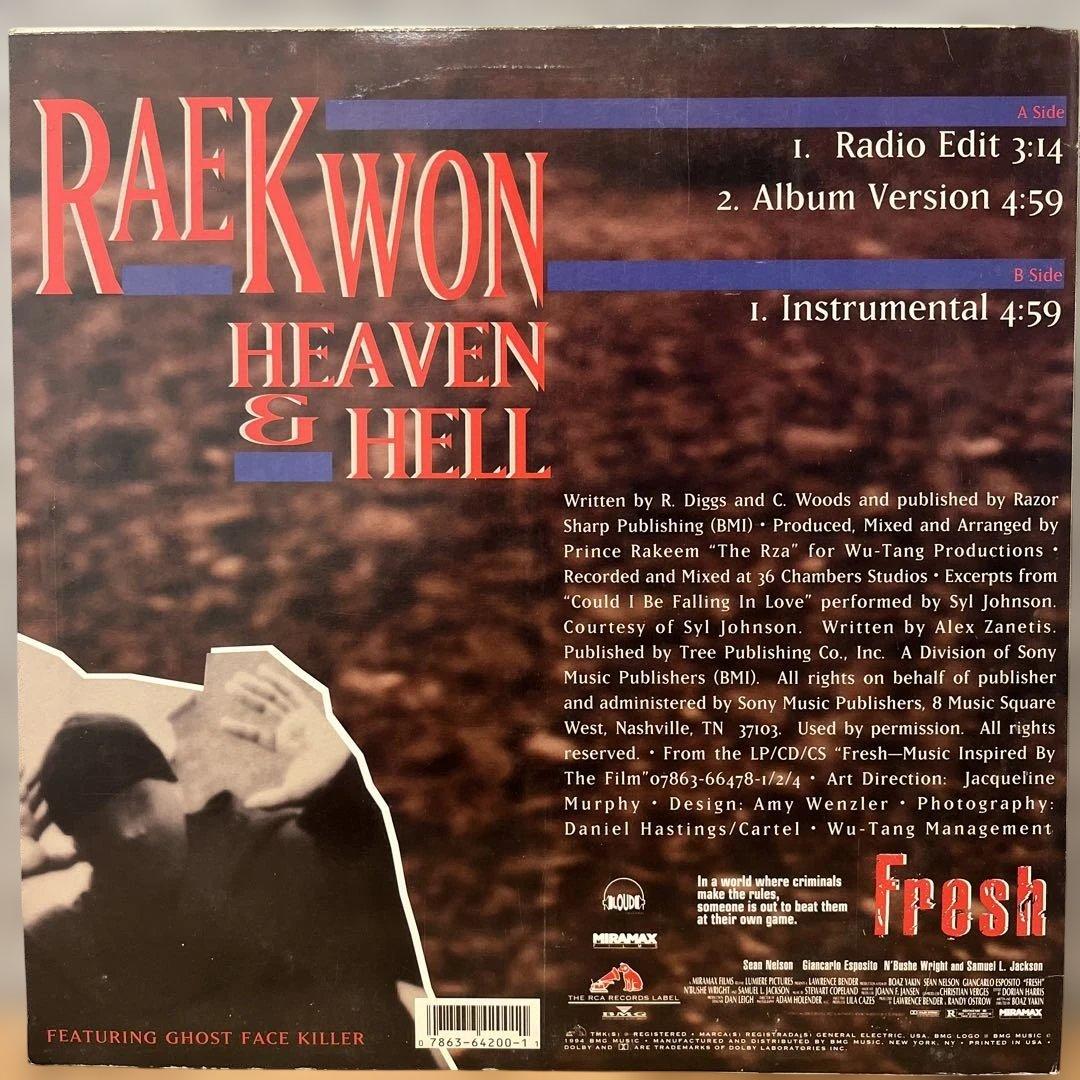 Raekwon - Heaven & Hell 12" Vinyl Record feat. Ghost Face Killer, 1994 Hip Hop
