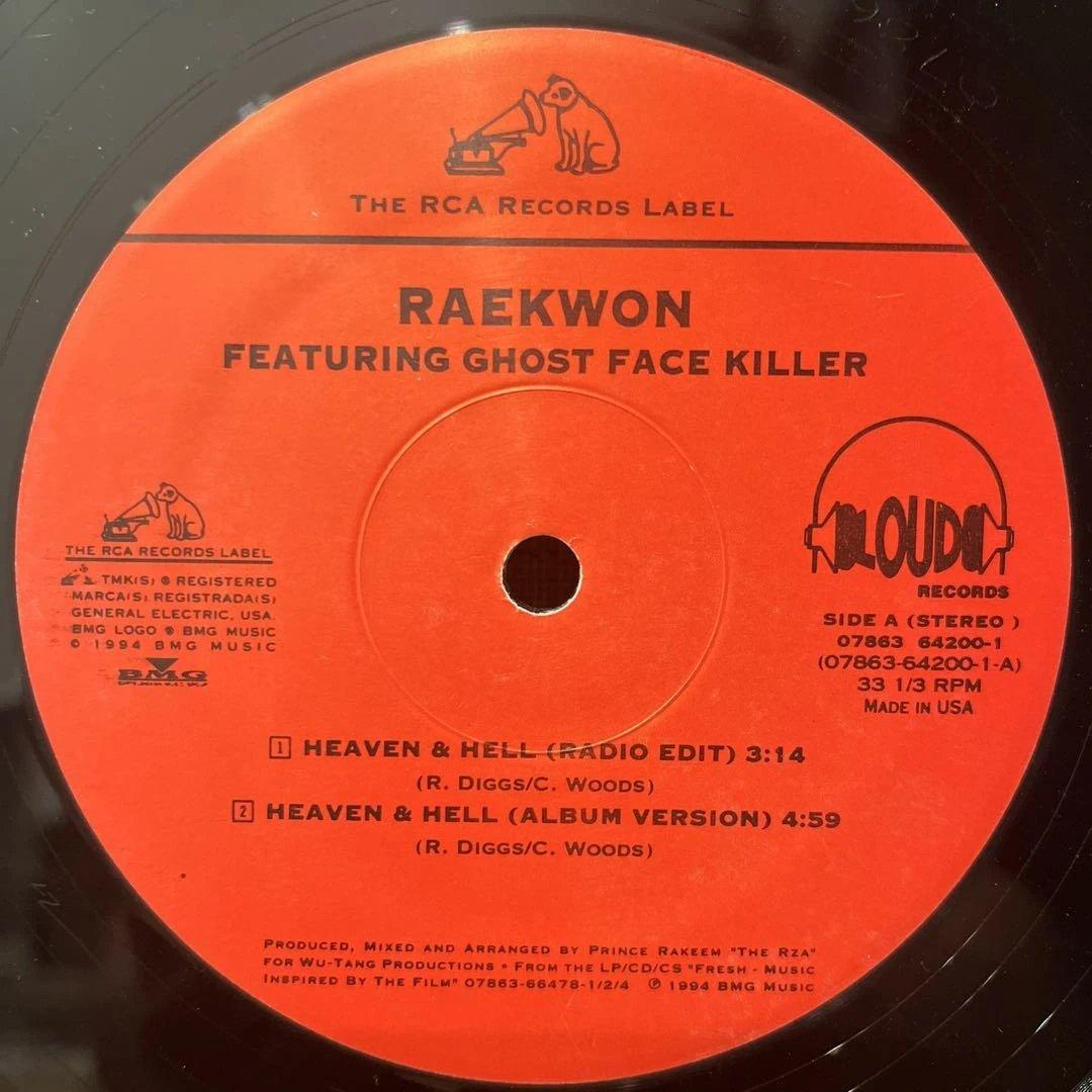 Raekwon - Heaven & Hell 12" Vinyl Record feat. Ghost Face Killer, 1994 Hip Hop