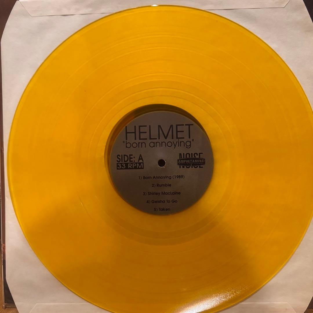 Helmet - Born Annoying LP, 1993 Comp, Yellow Vinyl, Noise Amphetamine Reptile