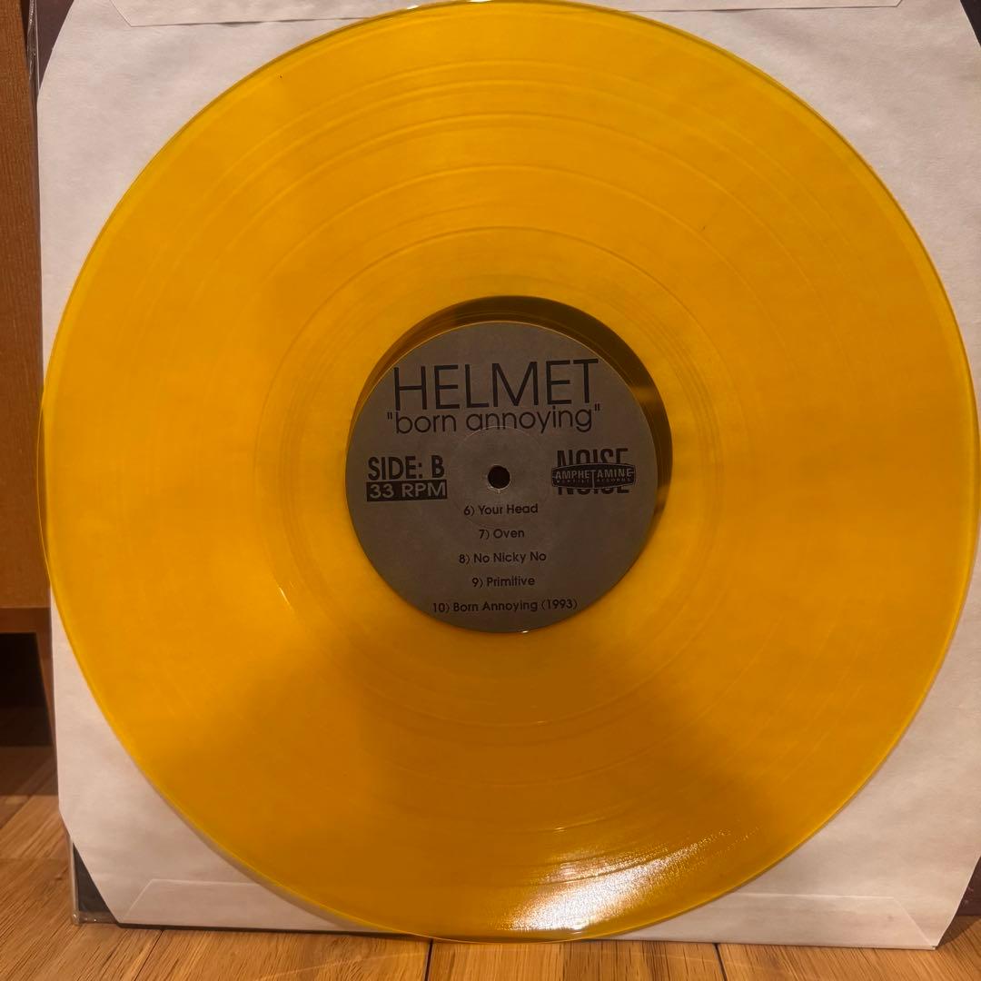 Helmet - Born Annoying LP, 1993 Comp, Yellow Vinyl, Noise Amphetamine Reptile