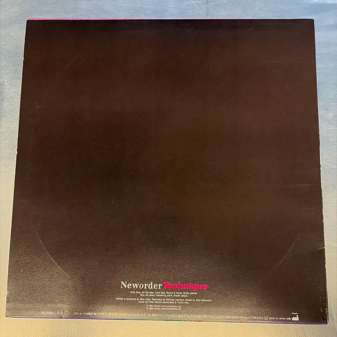 New Order - Technique LP Vinyl Japan Pressing YX-7448 Synth-pop