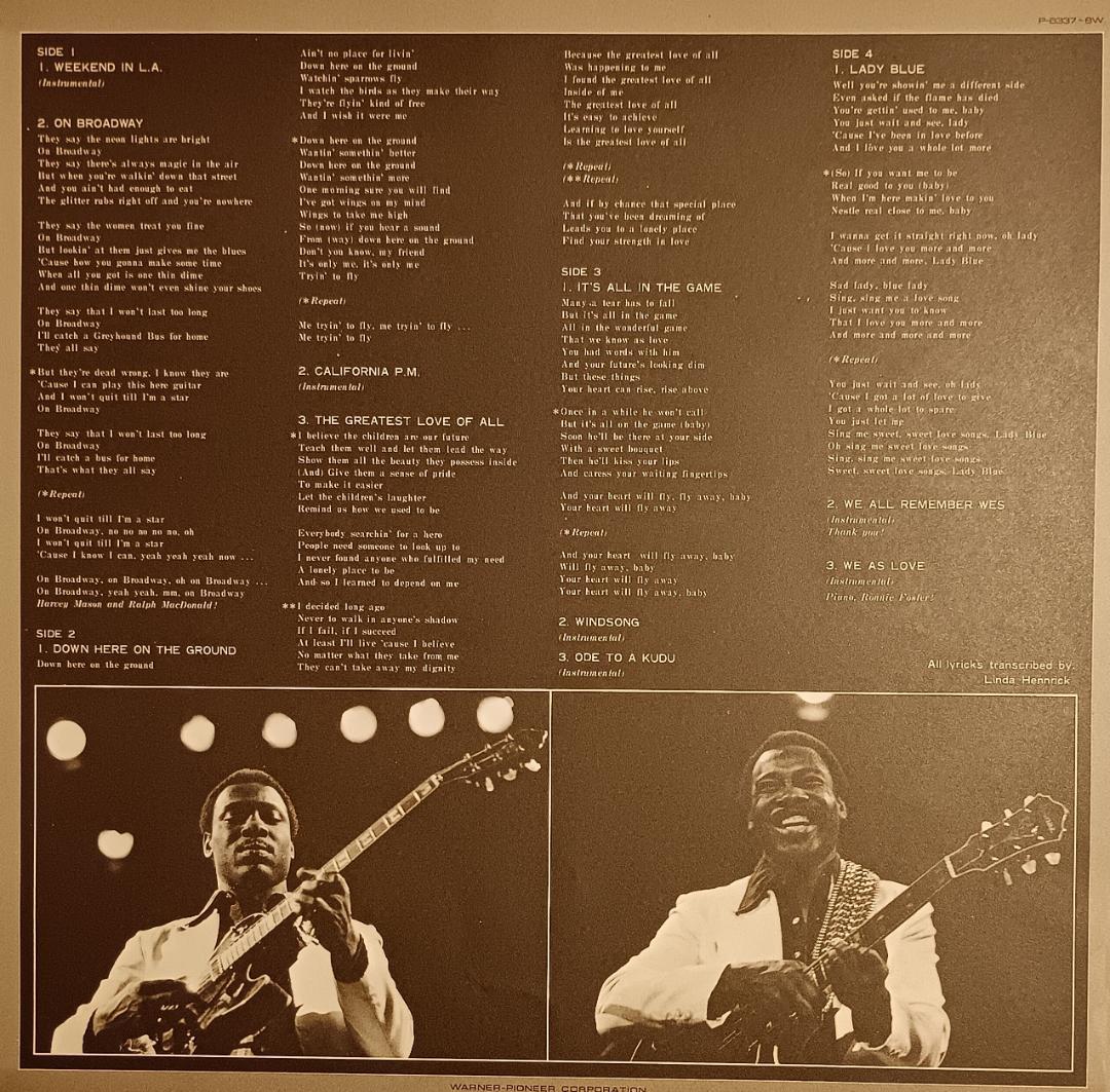 George Benson Weekend In L.A. 2LP Japan Vinyl Record With Obi & Liner Notes