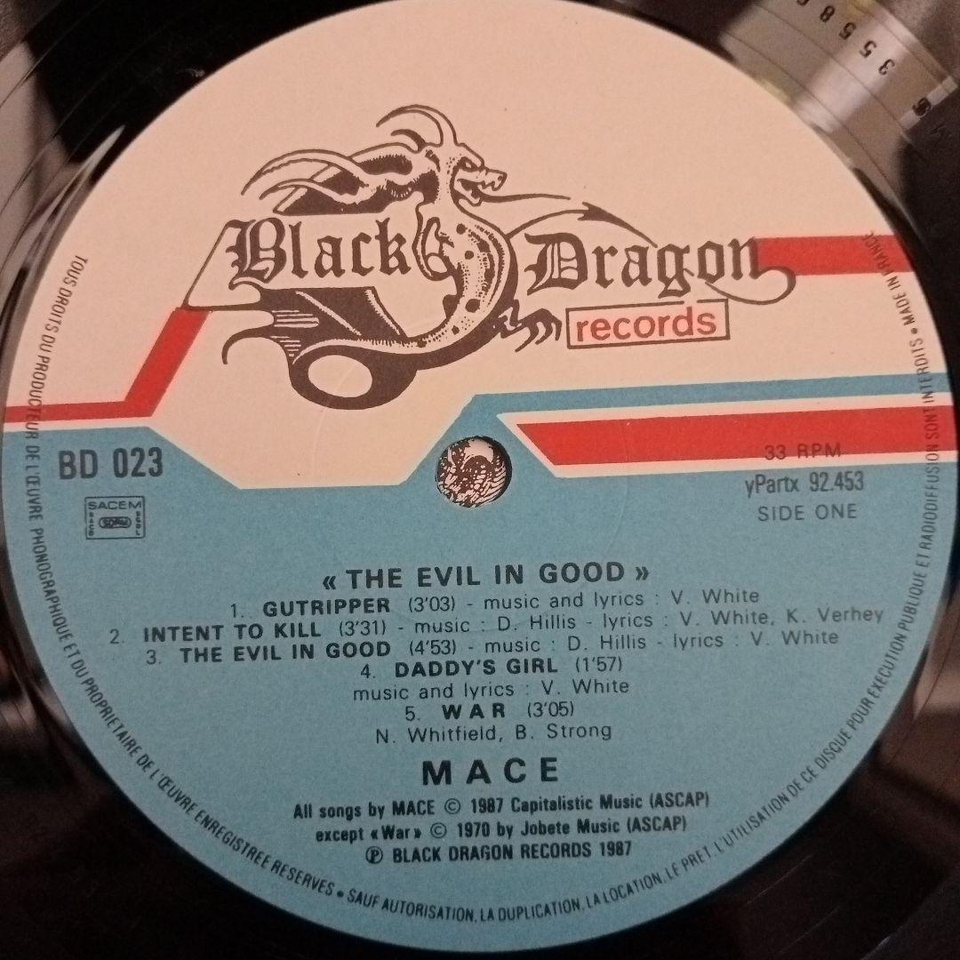 Mace - The Evil In Good LP 1987 Black Dragon Records Crossover Thrash Vinyl