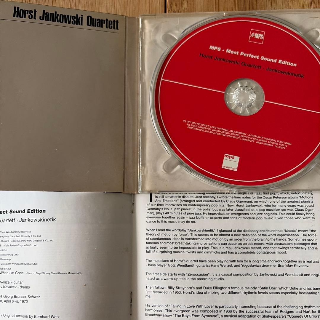 Horst Jankowski Quartett Jankowskinetik CD MPS Most Perfect Sound Edition 2003