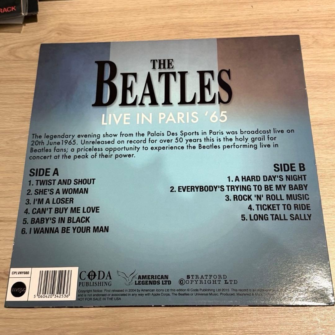The Beatles - Live In Paris '65 LP Limited Blue Vinyl Coda Publishing 2015