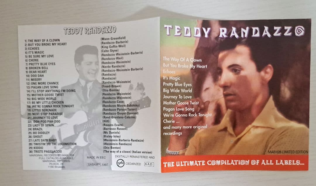 Teddy Randazzo - The Ultimate Compilation of All Labels - CD Limited Edition