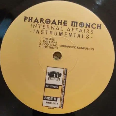 Pharoahe Monch - Internal Affairs Instrumentals 2LP US Rawkus Hip Hop Classics
