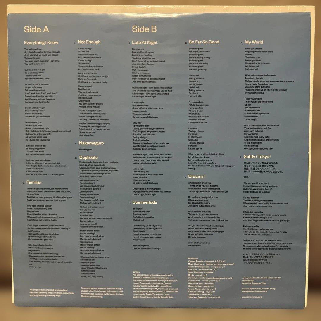 Benny Sings City Pop Vinyl LP Color Used Good Condition | Japansoundstore
