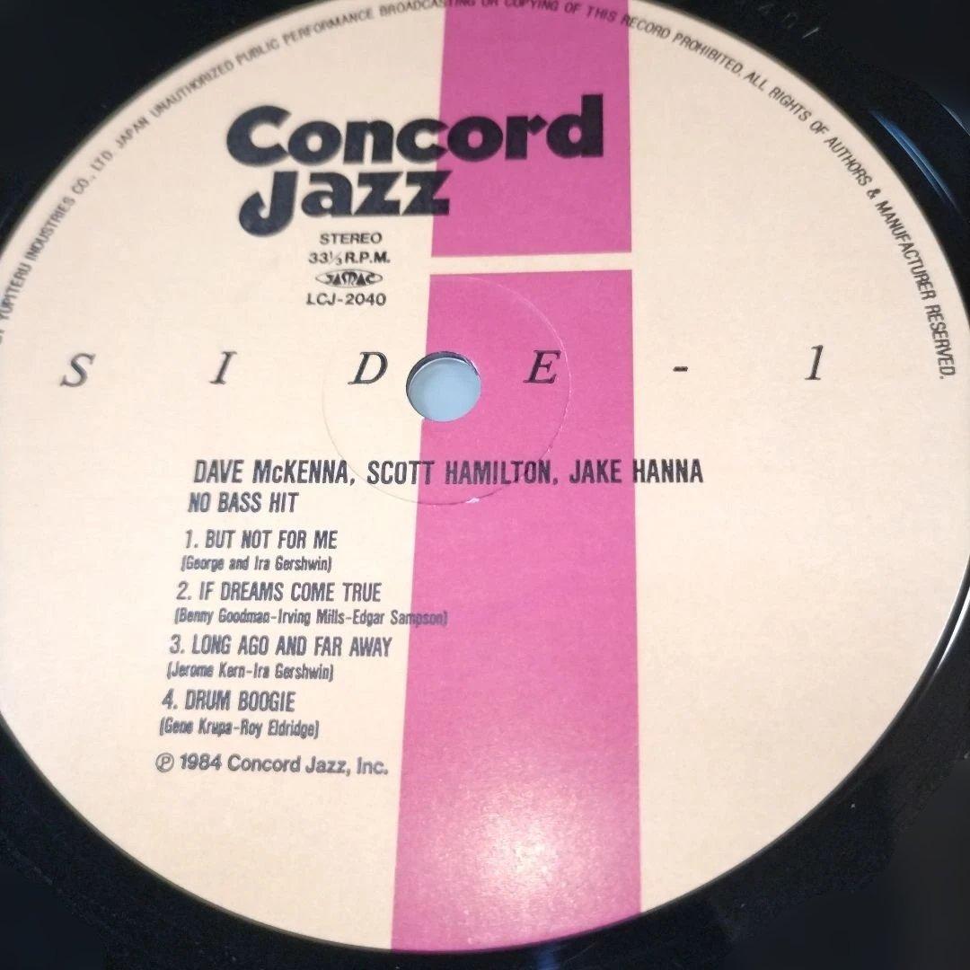 Scott Hamilton No Bass Hit LP Jazz Reissue Used — 1979/1984, Concord Jazz | Japansoundstore