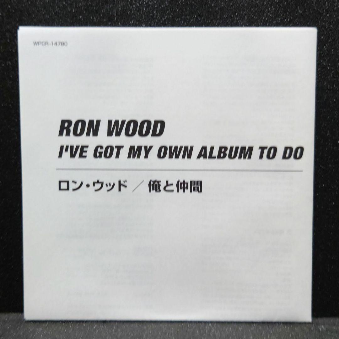 Ron Wood - I've Got My Own Album To Do CD Japan Press Mini LP WPCR-14780 OBI