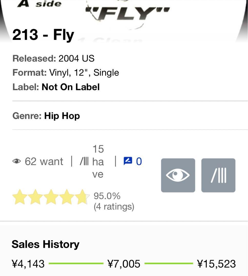 213 feat. Nate Dogg - Fly 12" Vinyl Record Japan G-Funk Hip Hop RARE