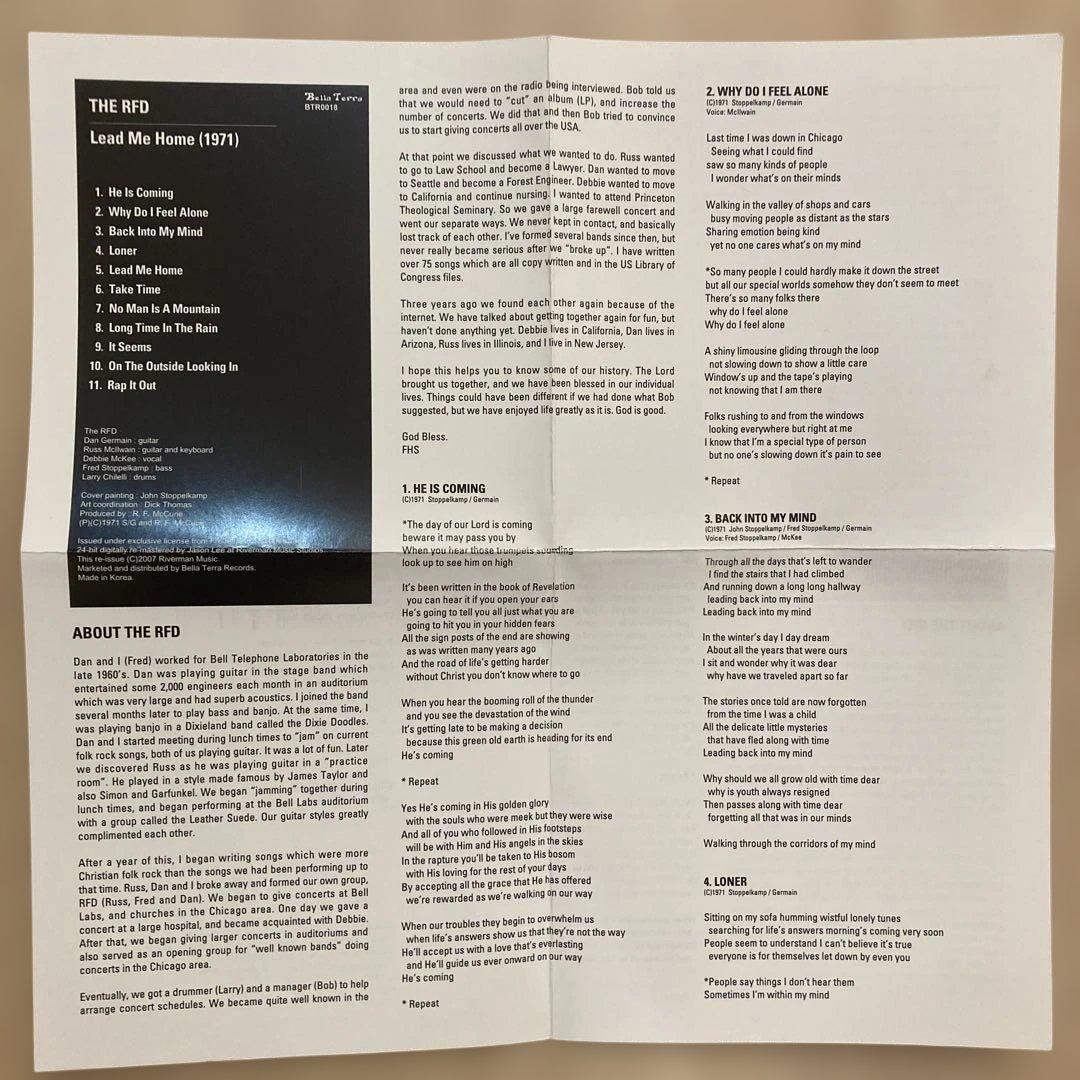 The RFD - Lead Me Home CD 2007 Reissue Paper Sleeve Japan Press Limited Edition