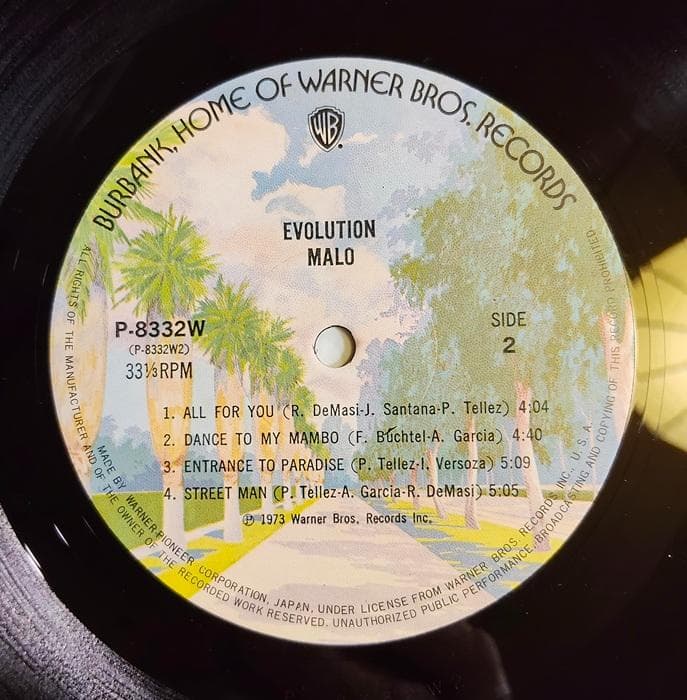 MALO Evolution 1973 Vinyl Record Warner Bros. Latin Rock Used | Japansoundstore