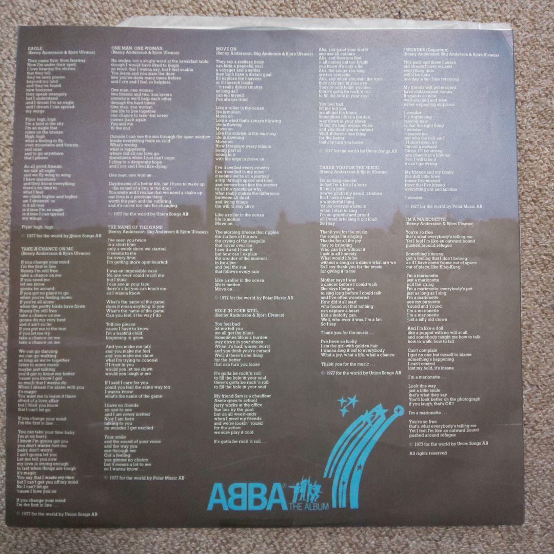 ABBA The Album Vinyl LP 1977 Pop Sweden Japan Pressing with Japanese Lyric Inser