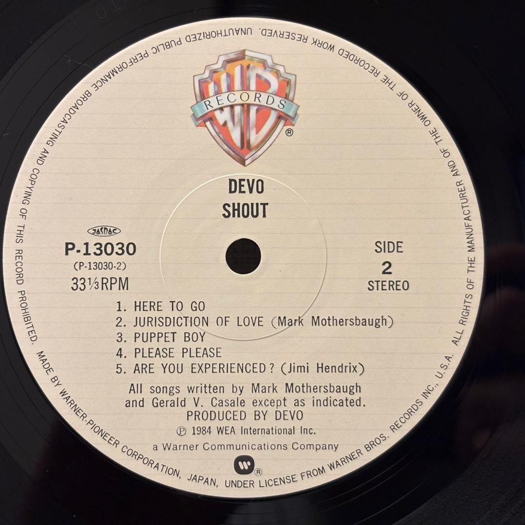 DEVO - Shout LP Japan Original 1984 Vinyl Record with Obi & Insert New Wave