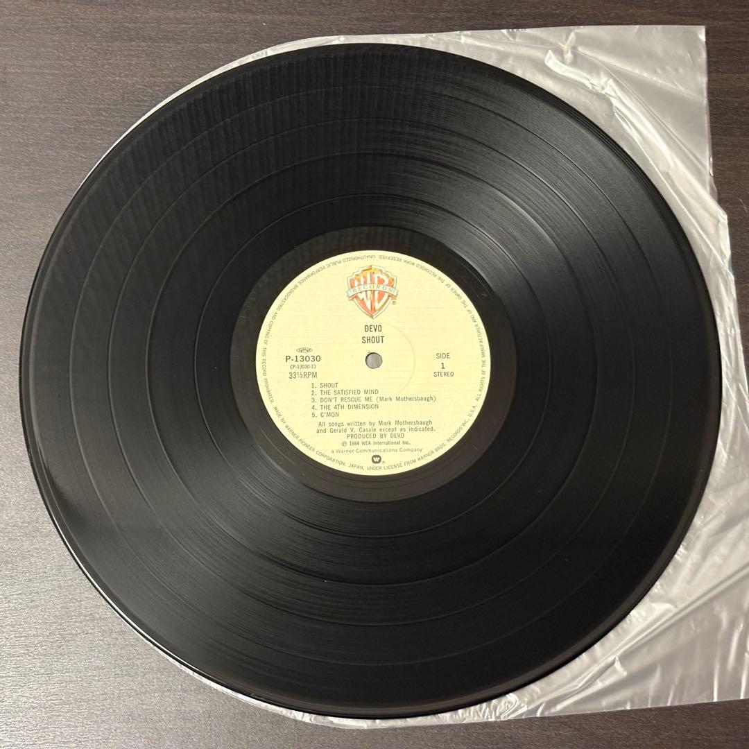 DEVO - Shout LP Japan Original 1984 Vinyl Record with Obi & Insert New Wave
