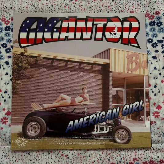 GIGANTOR / FUZZBUBBLE - American Girl / Let Me Know 7" Pink Marble Vinyl Punk