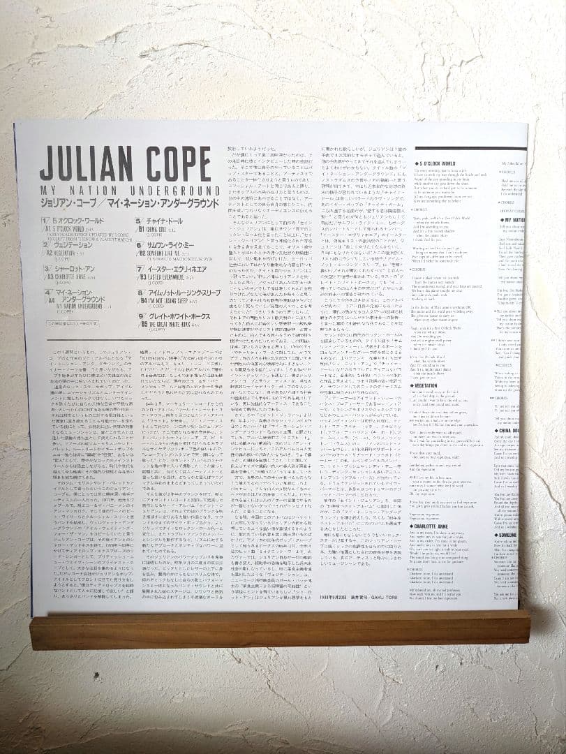 Julian Cope - My Nation Underground Vinyl LP 1988 Japan Issue With Obi Strip
