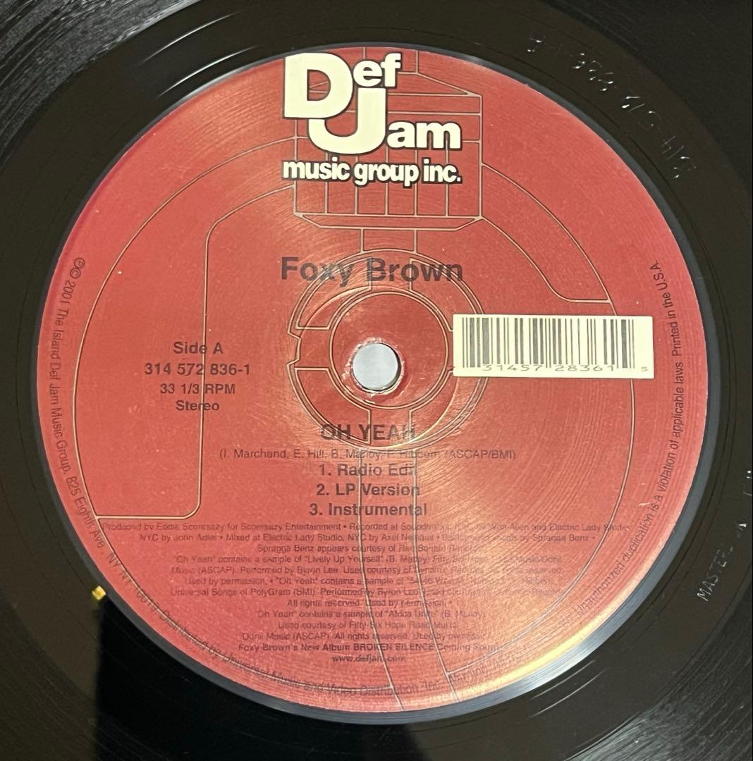 Foxy Brown - Oh Yeah / B.K. Anthem 12" Vinyl Hip Hop Def Jam